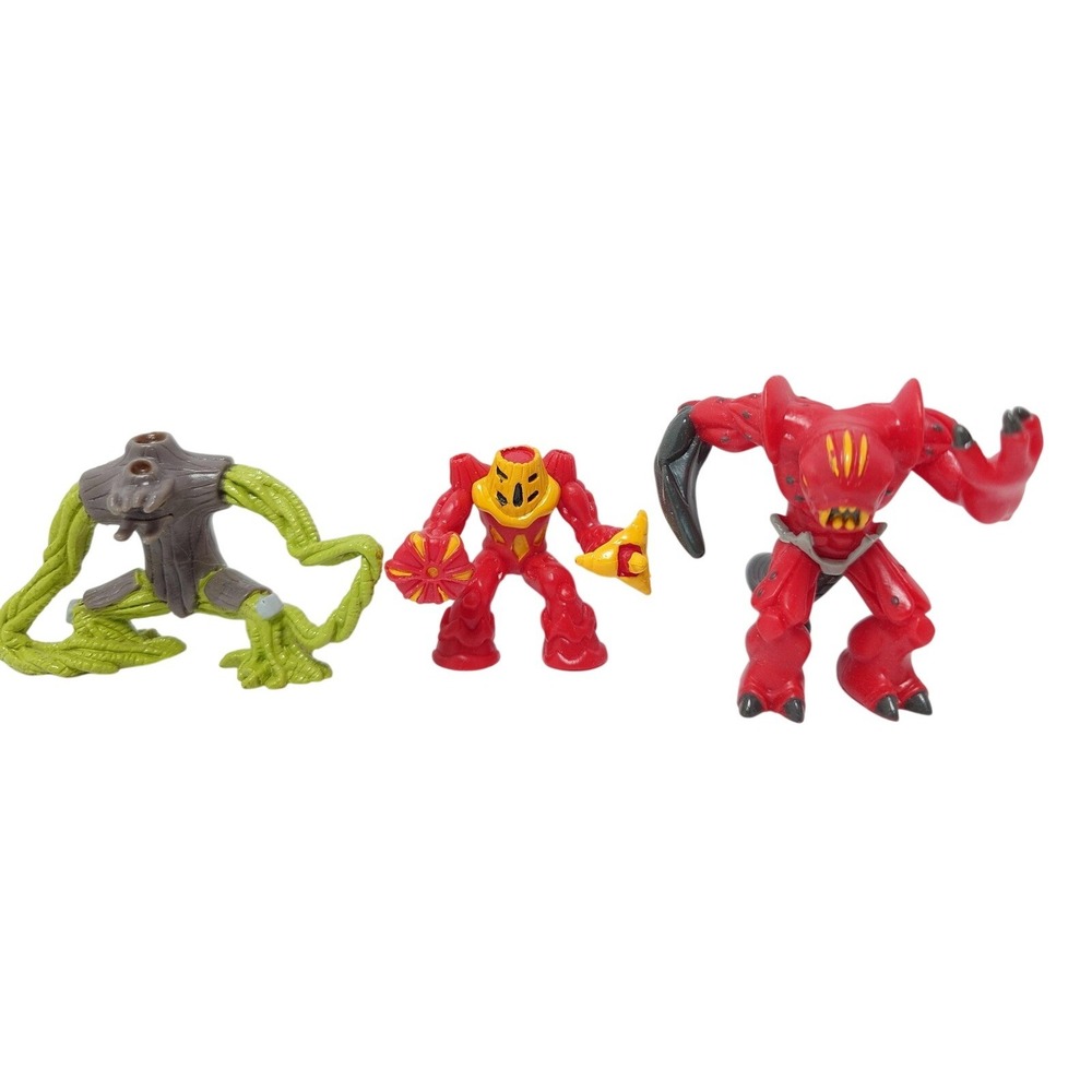 Gormiti‎ Figures Lot of 3 Monsters Giochi Preziosi Red & Green 2008-2009